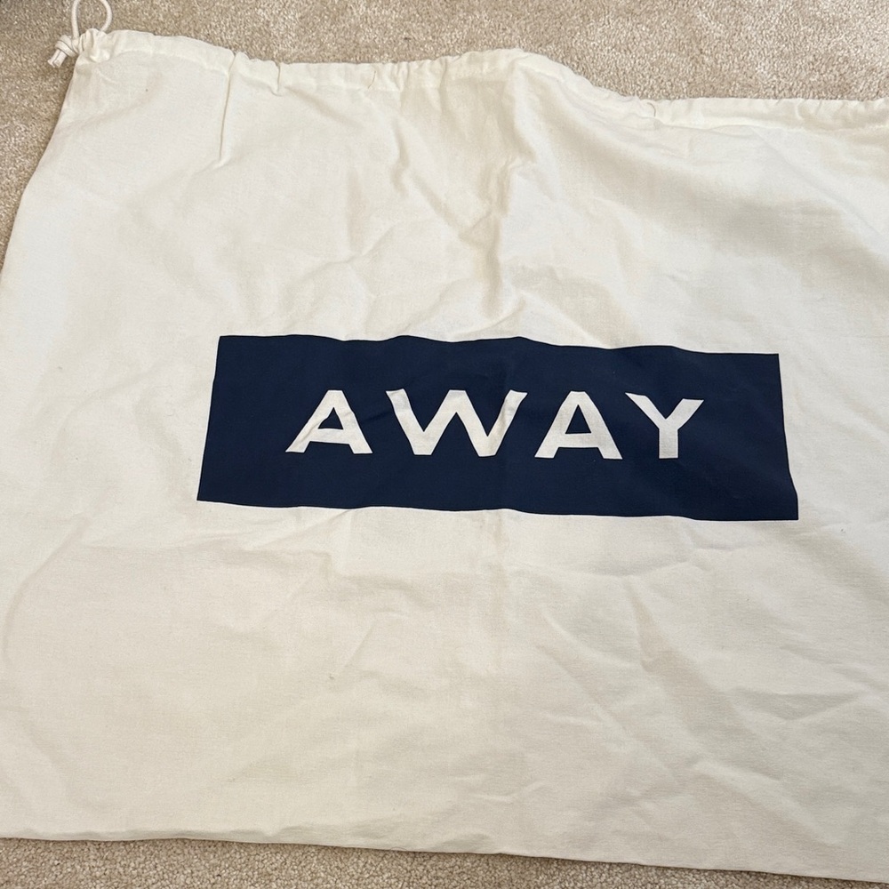 Away Cream and Navy Dust Bag
